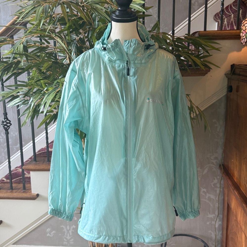 COMPASS 360 Hydro Seafoam Hooded Rain Jacket 🌧️ Sz C Large 🌧️Packable Breathable - Picture 8 of 8